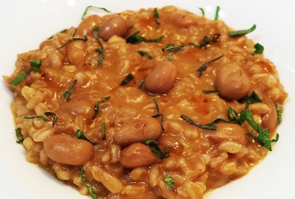risotto farro e fagioli